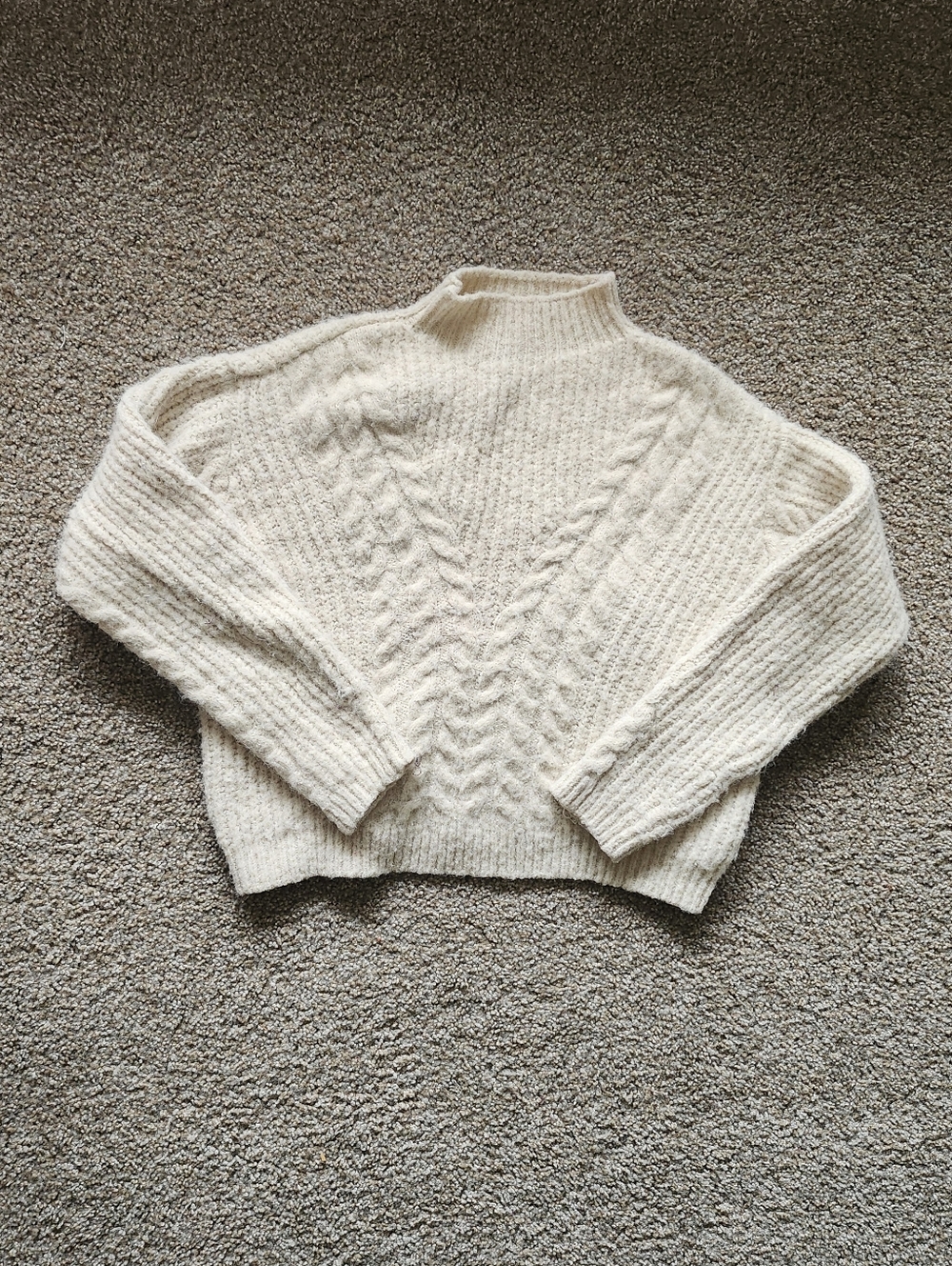 Cozy Cable Knit Cream Sweater